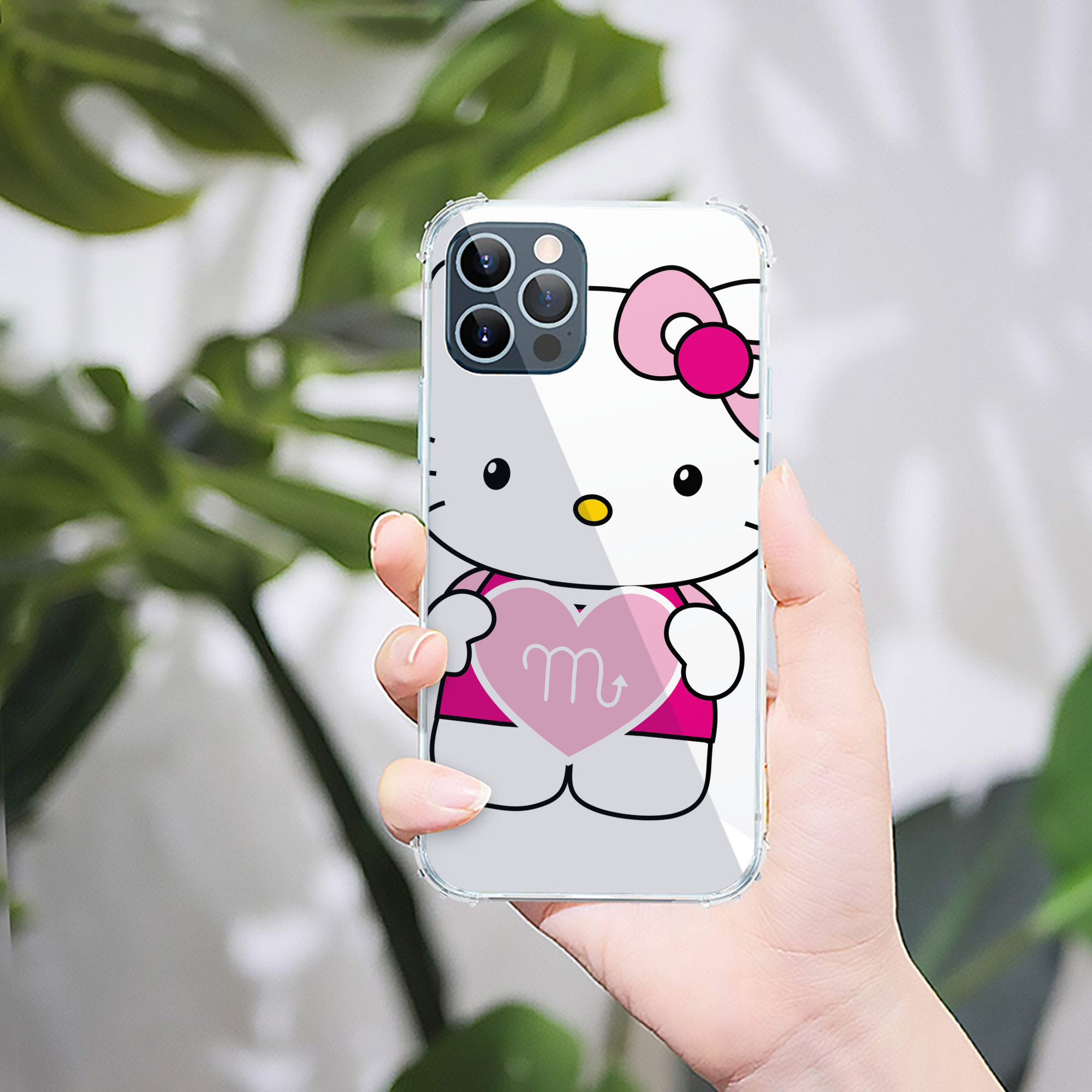 （画像用） Hello Kitty ハローキティ 【iPhone 12シリーズ対応】透明スマホケース（クリアソフトケース）